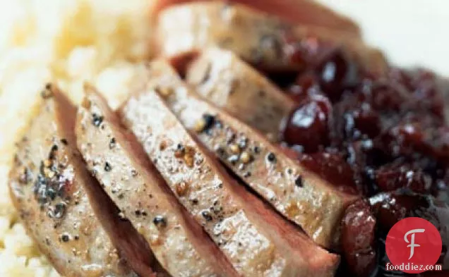 Duck with Port and Cranberry-Cherry Sauce