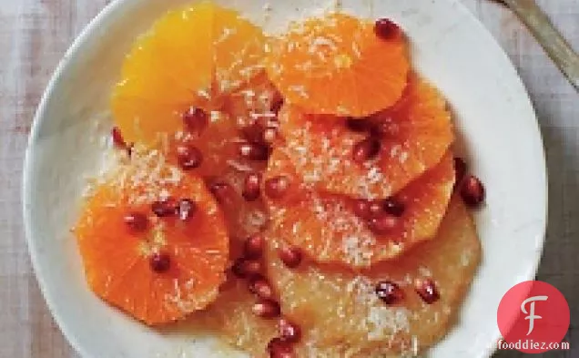 Citrus, Pomegranate, And Honey With Toasted Coconut