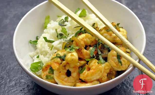 Shrimp With Fresh Basil, Thai Style