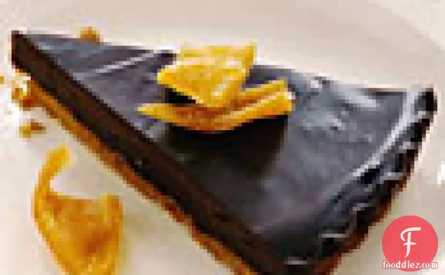 Chocolate Tart with Candied Clementine Peel