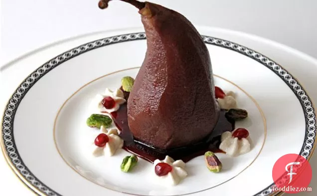 Pomegranate Poached Pear Recipe {share Our Holiday Table}