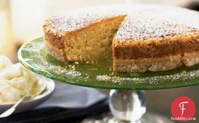 Coconut Butter Cake with Ginger Ice Milk