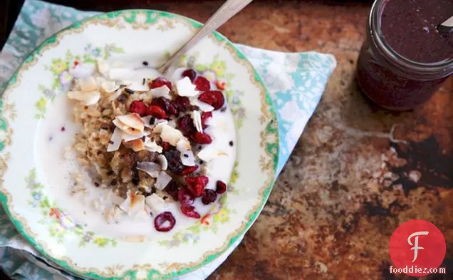 Cranberry Toasted Coconut Flax Seed Oatmeal