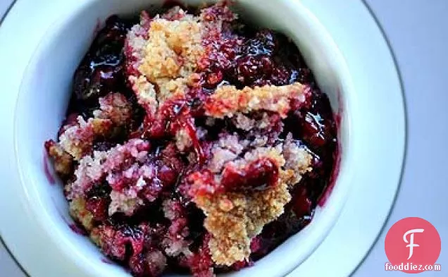 Berry Cobbler with Coconut Walnut Streusel