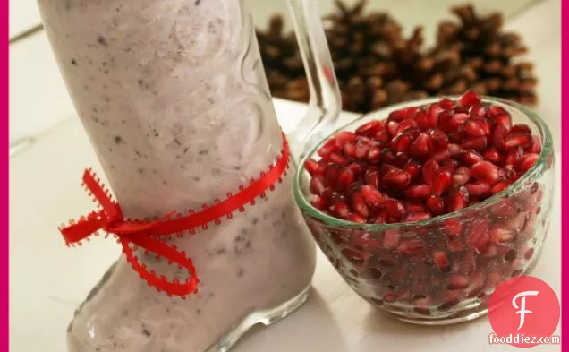 Pomegranate Coconut Shake With Cacao Nibs