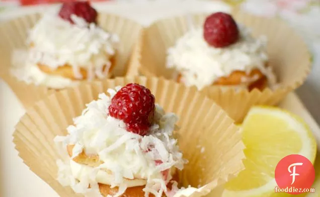 No-bake Lemon Cream & Coconut Icebox Cupcakes