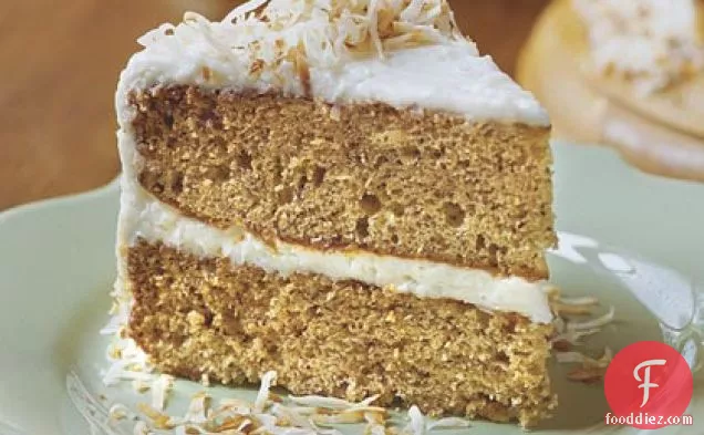 Decadent Banana Cake With Coconut-Cream Cheese Frosting