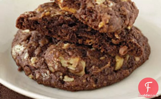 डबल चॉकलेट नारियल कुकीज़