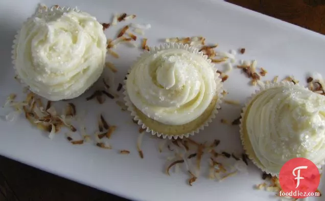 Coconut Rum Cupcakes With Malibu Frosting