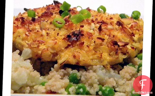 Coconut Almond Crusted Chicken With Couscous