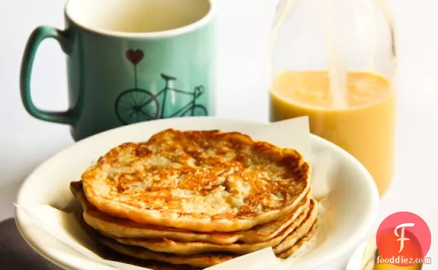 Malaysian Banana Pancakes With Lemon Coconut Curd
