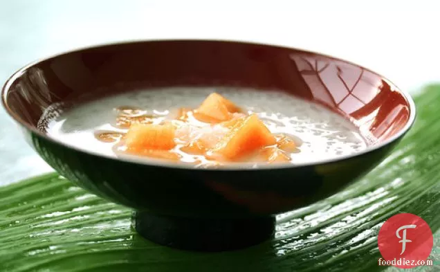 Tapioca Pearls With Sweet Coconut & Cantelope