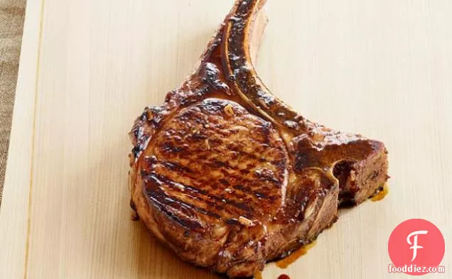 Alton Brown's Molasses-and-Coffee Pork Chops