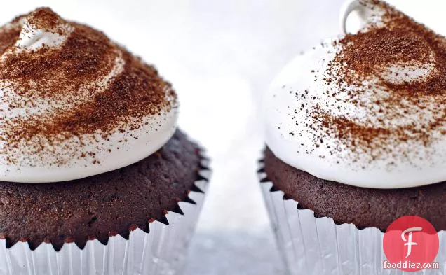 Devil's Food Cupcakes with Espresso Meringue