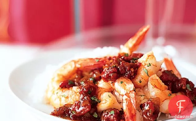 Shrimp in Pomegranate Curry