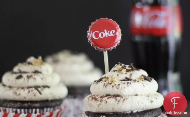 Coca-cola Cupcakes With Salted Peanut Butter Frosting