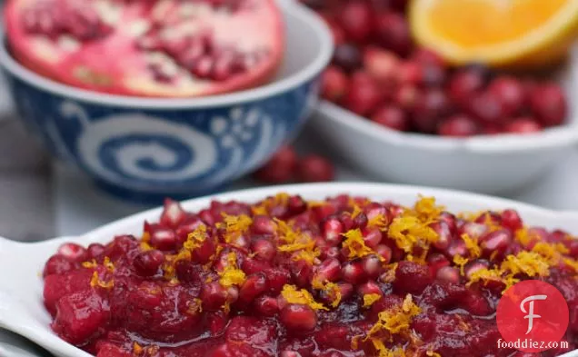 Cranberry Sauce With Pear & Pomegranate