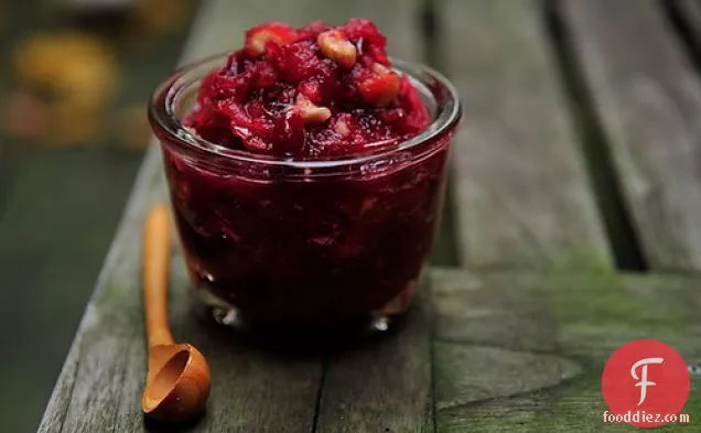 Pear, Brandy And Walnut Cranberry Sauce