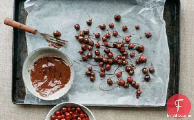 Chocolate-covered Cognac Cranberries