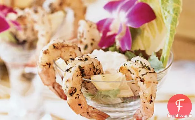 Wood-grilled Shrimp Cocktail with Creamy Horseradish Sauce