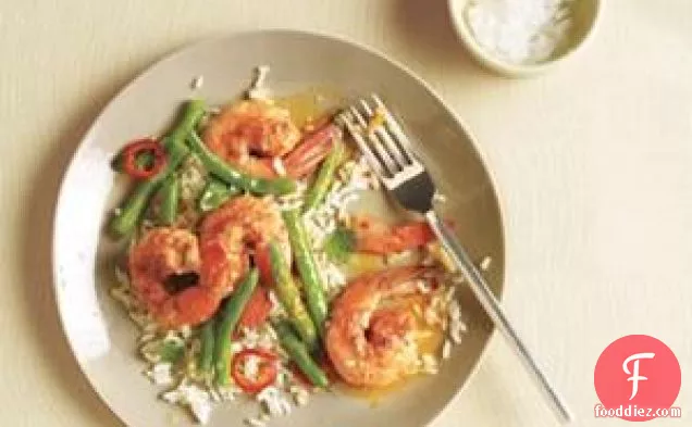 Spiced Shrimp With Green Beans And Lime