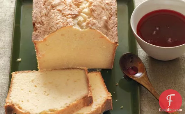 Citrus Pound Cake with Cranberry Syrup