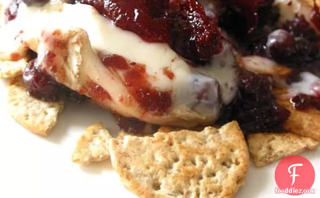 Baked Goat Milk Brie With Cranberry Sauce