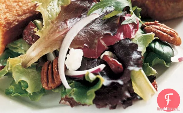 Mixed Greens With Pecans, Goat Cheese, And Dried Cranberries