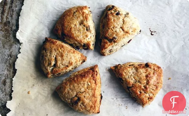Mixed Flour Buttermilk Scones With Cranberries And Almonds