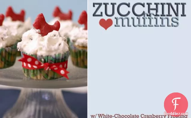 White Chocolate Cranberry Frosting For Zucchini Muffin Cakes