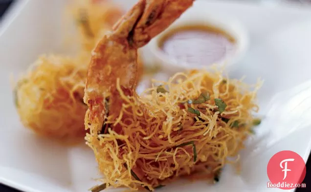 Crispy Shrimp in Kataifi Crust