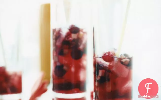 Rosé Sangria with Cranberries and Apples