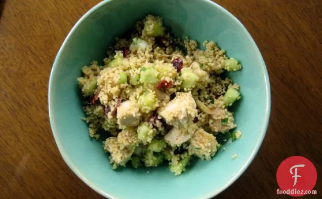 Couscous Salad With Almonds, Cranberries And Chicken