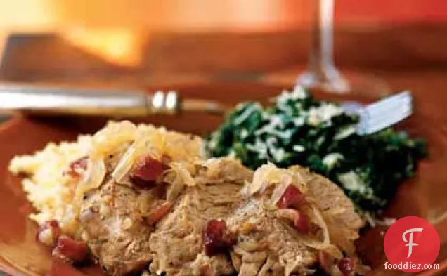 Pork Tenderloin with Onions and Dried Cranberries