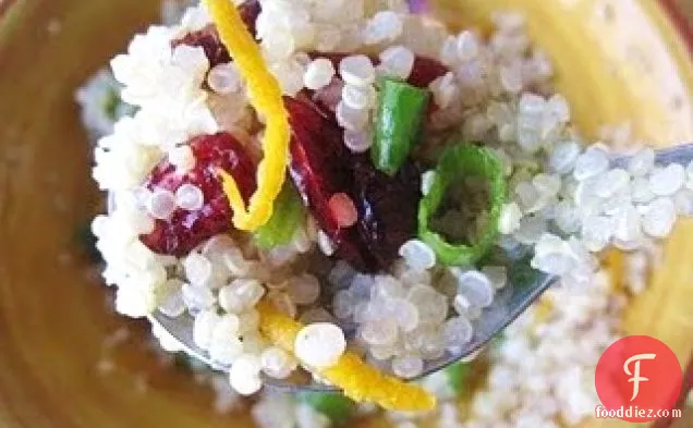 Quinoa Salad With Cranberries, Scallions & Orange Rind
