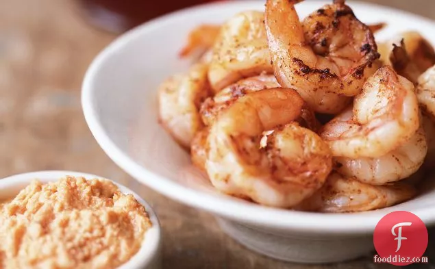 Spicy Shrimp with Garlic-Almond Sauce