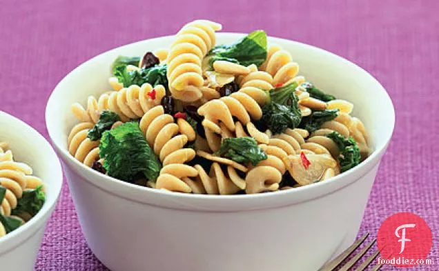 Fusilli with Mustard Greens and Currants
