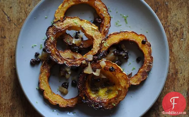 Crispy Delicata Rings With Currant, Fennel & Apple Relish