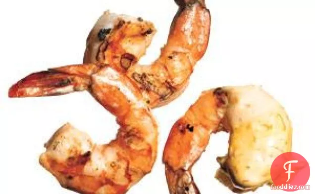 Grilled Coriander Shrimp With Aïoli