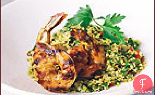 टमाटर जाम के साथ ग्रील्ड झींगा