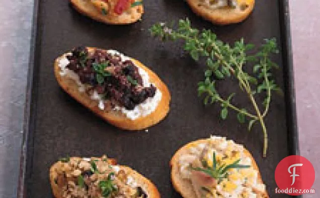 Olive Tapenade And Goat Cheese Crostini