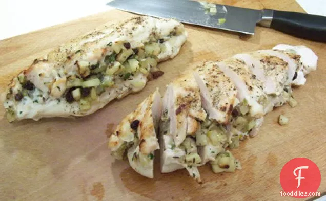 Apple, Currant, And Caraway Stuffed Chicken Breasts