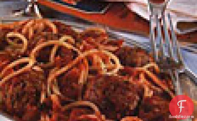 Spaghetti with Sicilian Meatballs