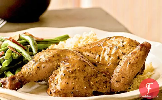 भुना हुआ कोर्निश मुर्गियाँ