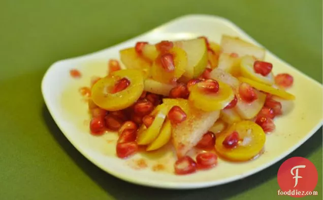 Asian Pear, Fresh Date, And Pomegranate Salad