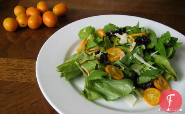 Salad Of Kumquats, Dates And Shaved Parmesan
