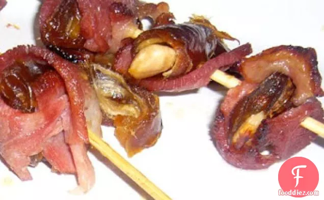 Bacon-wrapped Dates And Almonds