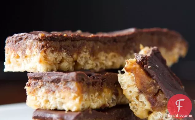 Homemade Crispy Twix Bars