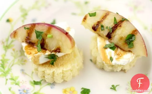 Grilled Nectarine And Goat Cheese Appetizer Recipe