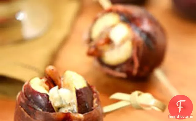 Grilled Prosciutto-wrapped Figs With Blue Cheese And Pecans